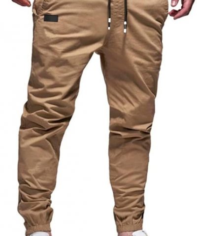 Men Joggers Chino Cargo Pants Hiking Outdoor Recreation Pants Twill Fitness Track Jogging Pants Casual Cotton Pants